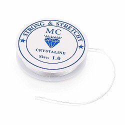 1.0 mm Clear Elastic Beading Cord – Strong & Stretchy Jewelry Thread - Kikajoy