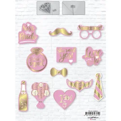 Party Set -Bride To Be Pembe-12 Parça Konuşma Balonu - 2
