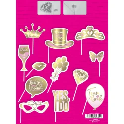 12 Pcs White Bride To Be Party Props - 2