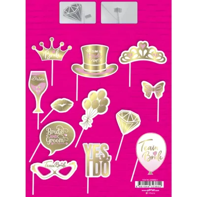 12 Pcs White Bride To Be Party Props - 2