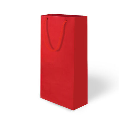 Mat Kırmızı Karton Çanta 12x35 - 1