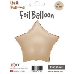 Karamel Yıldız Folyo Balon 18