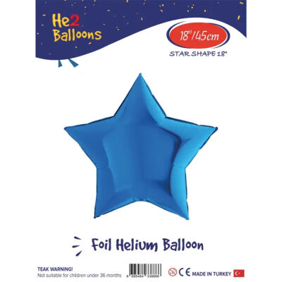 Mavi Yıldız Folyo Balon 18