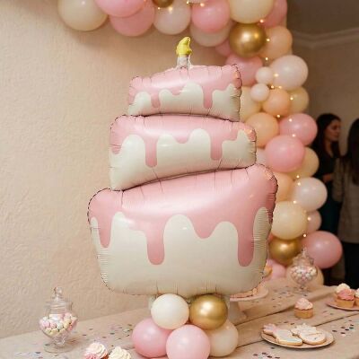 3-Tier Birthday Cake Foil Balloon - 1