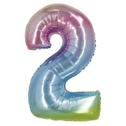 40 inch Rainbow Number 2 Foil Balloon - 2