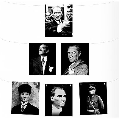 Atatürk Square Flag Banner Set - 2