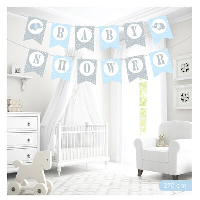 Baby Shower Blue Letter Banner - 1