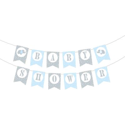 Baby Shower Blue Letter Banner - 2