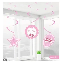 Baby Shower Paper Swirl Decoration - Girl - 1
