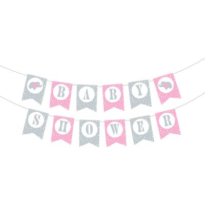 Baby Shower Pink Letter Banner - 2