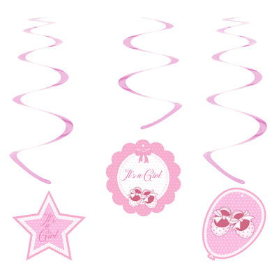 Babyshower Kız Sarkıt Süs 6lı - 2