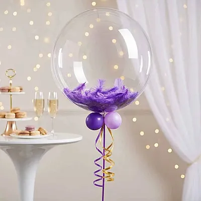 Mor Balon Süsleme Tüyü - 1