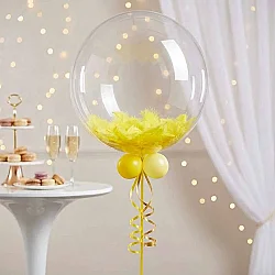 Sarı Balon Süsleme Tüyü - 1