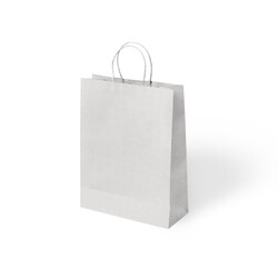 Beyaz Büküm Saplı Kraft Çanta 15x20cm - 1