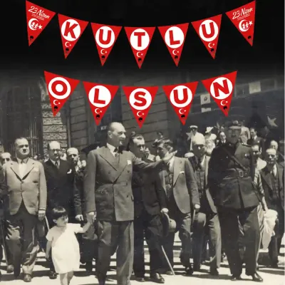 En Güzel Bayram 23 Nisan Harf Afiş - 1