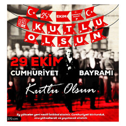 29 Ekim Kutlu Olsun Harf Afiş - 1