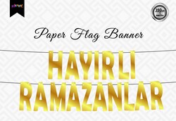 Hayırlı Ramazanlar Metalize Harf Banner - 1