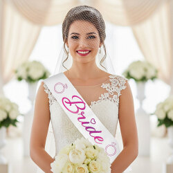 Bride Sash - Fuchsia - Kikajoy