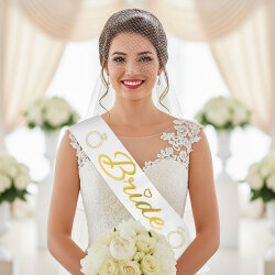 Bride Sash - Gold - Kikajoy