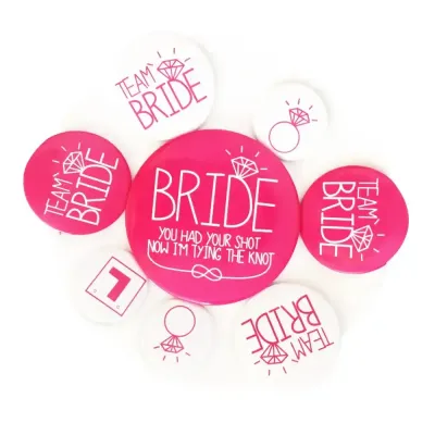Bride To Be Party Badge Set - 5