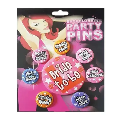 Bride To Be Party Badge Set - 4