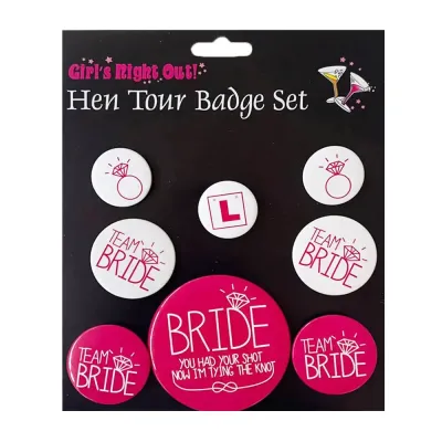 Bride To Be Party Badge Set - 2