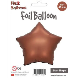 Brown Foil Balloon - Star - 2