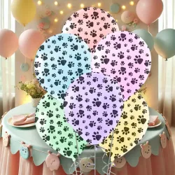 Cat Paw Colorful Balloons 12