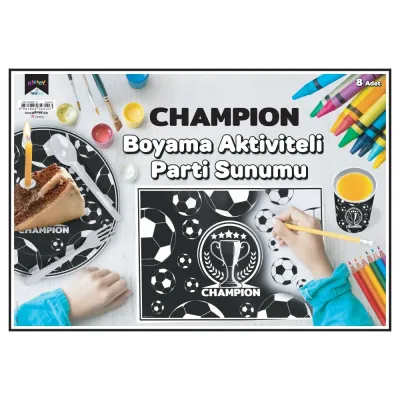 Champion Black White Coloring Placemat - 1