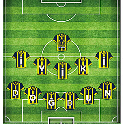 Champion Sarı Lacivert İyi ki Doğdun Harf Afiş - 2