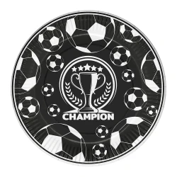 Champion White Black Paper Plates - 2
