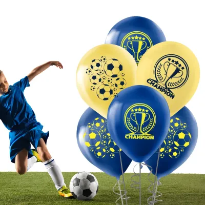 Champion Yellow Navy Blue Balloons 12