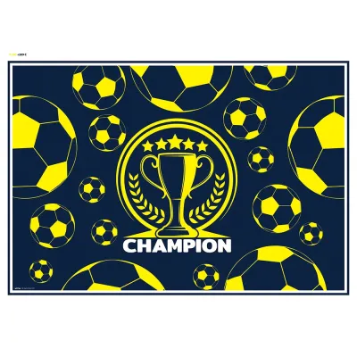Champion Yellow Navy Blue Coloring Placemat - 2