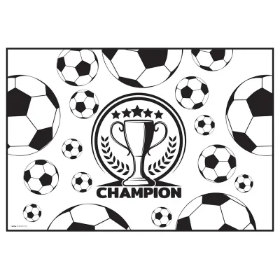 Champion Yellow Red Coloring Placemat - 3