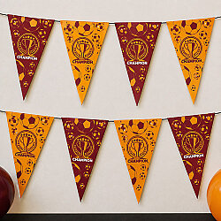 Champion Yellow Red Triangle Flag Banner - Kikajoy