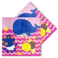 Cheerful Fishes Paper Napkins Pink - 
