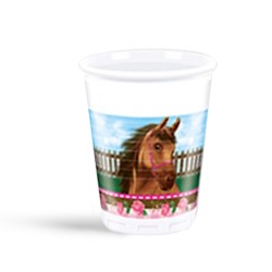 Cheerful Horse Plastic Cups - 