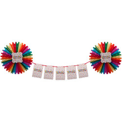 Colorful Doğum Günün Kutlu Olsun Paper Fan Decoration Set - 2