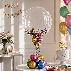 Colorful Metallic Foil Confetti Circles - 1