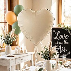 Cream Foil Balloon - Heart - 1