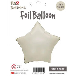 Cream Foil Balloon - Star - 2
