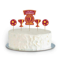Champion Sarı Kırmızı Cupcake Süsü - 2