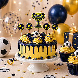Champion Sarı Lacivert Cupcake Süsü - Kikajoy