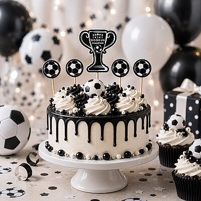 Champion Siyah Beyaz Cupcake Süsü - 1