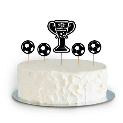 Cupcake Toppers Toothpicks - Black White - 2