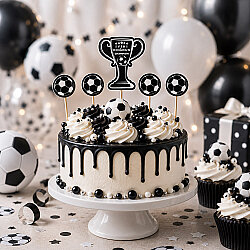 Cupcake Toppers Toothpicks - Black White - 1