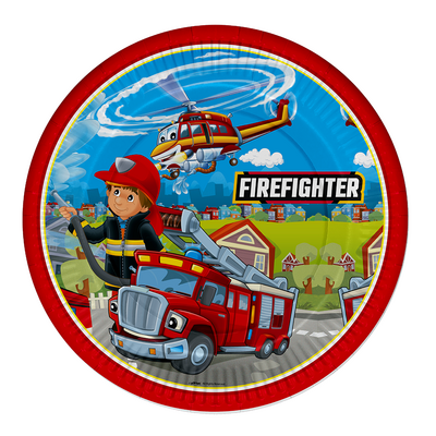 Firefighters Paper Plates - 1