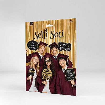 Fun Graduation Themed Selfie Set and Photo Booth Props - 4