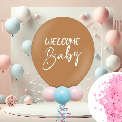 Gender Reveal Party Decoration Set - Caramel - 1