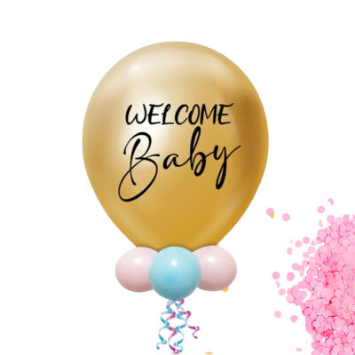 Gender Reveal Party Decoration Set - Mirror Gold Pink - 2